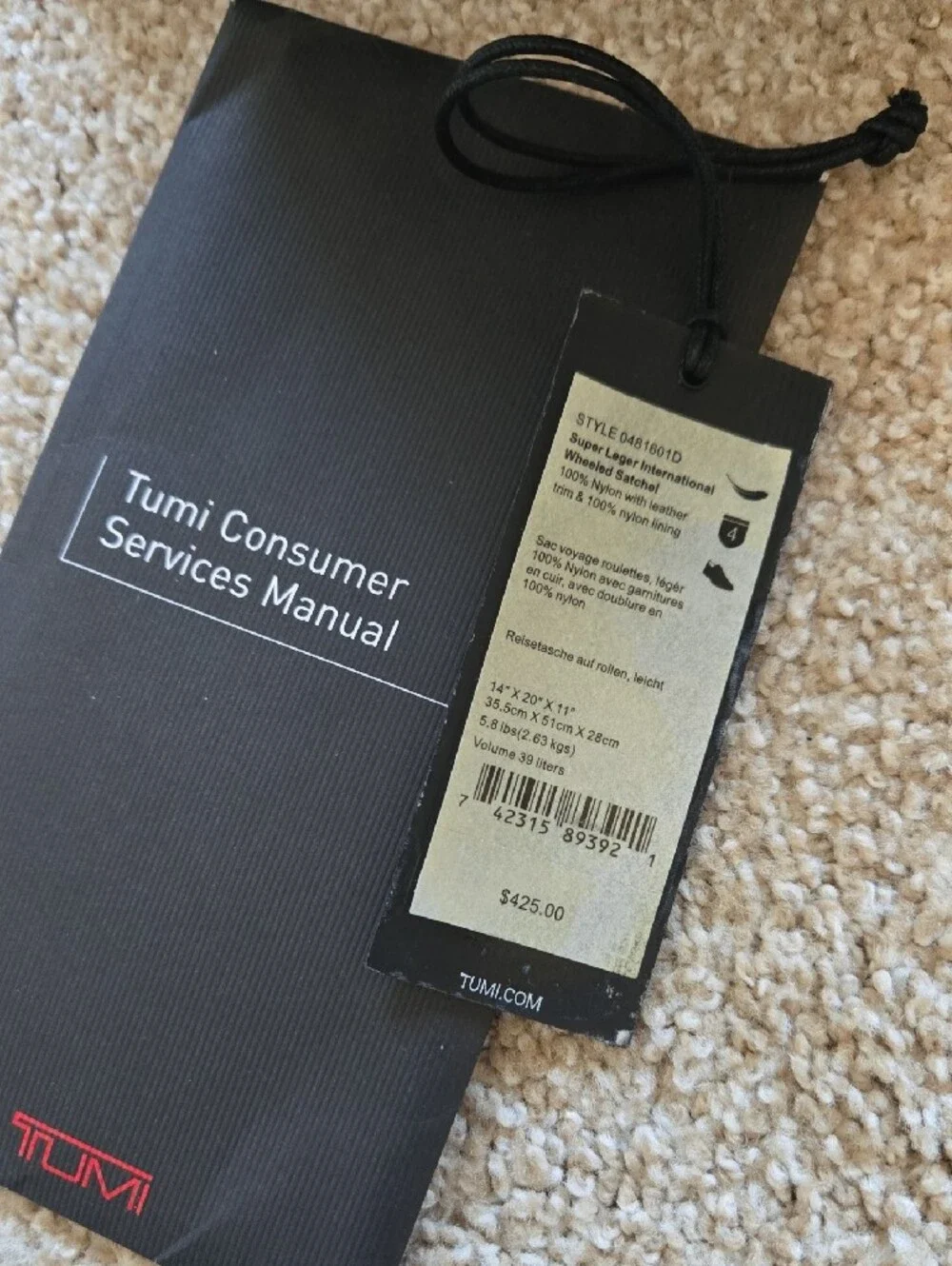 Tumi Black Women's Nylon Satchel with Front Pockets